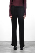 Easy Straight pantalone chino donna in jersey lurex effetto maglia straight fit