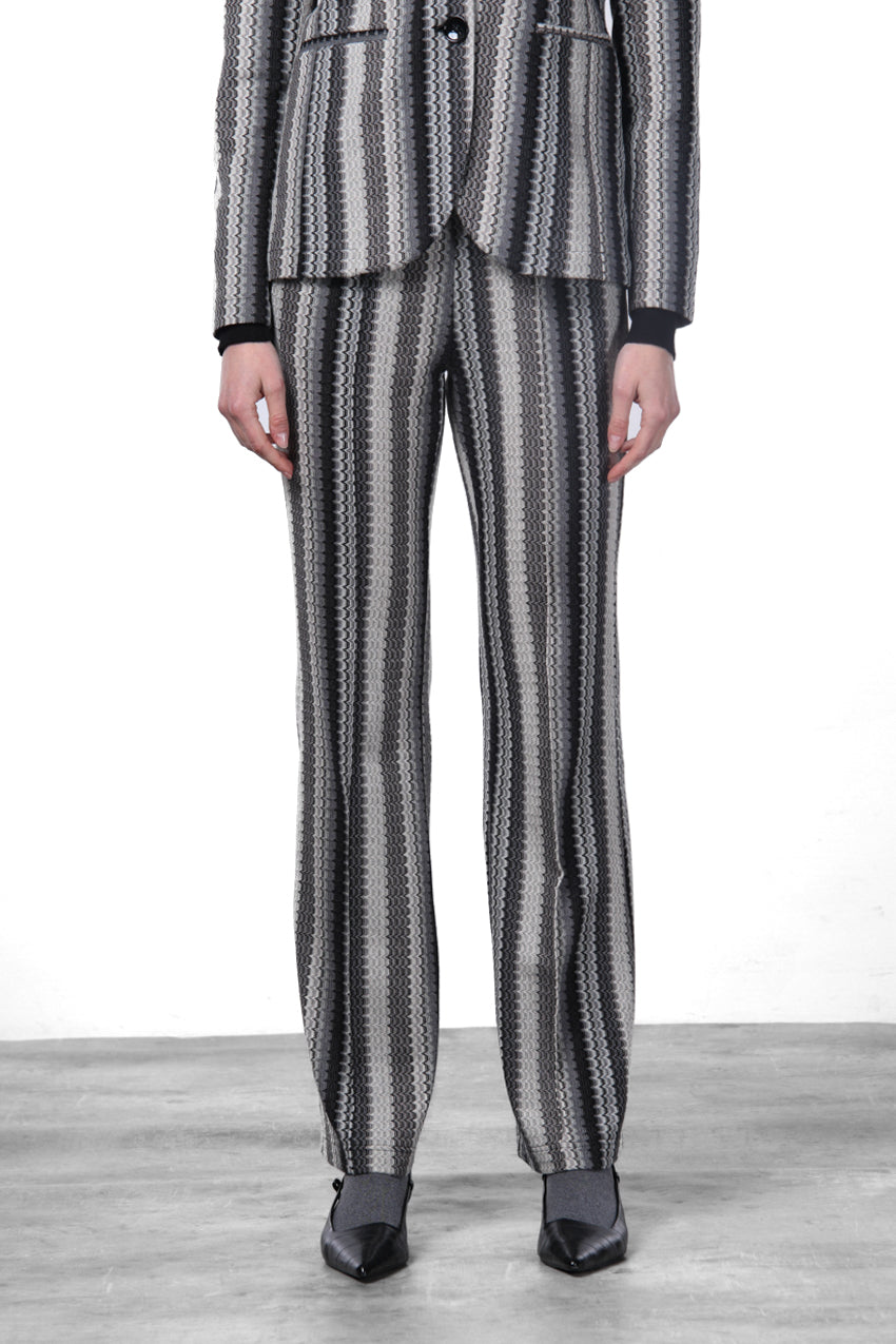 Easy Straight pantalone chino donna in jacquard straight fit