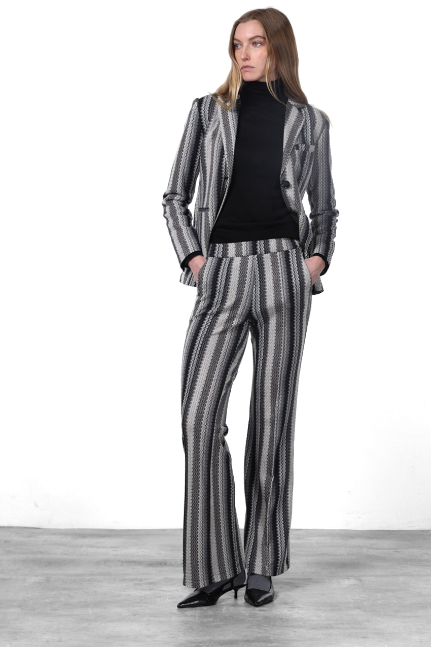 Easy Straight pantalone chino donna in jacquard straight fit