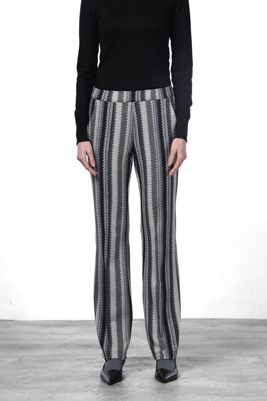 Easy Straight pantalone chino donna in jacquard straight fit