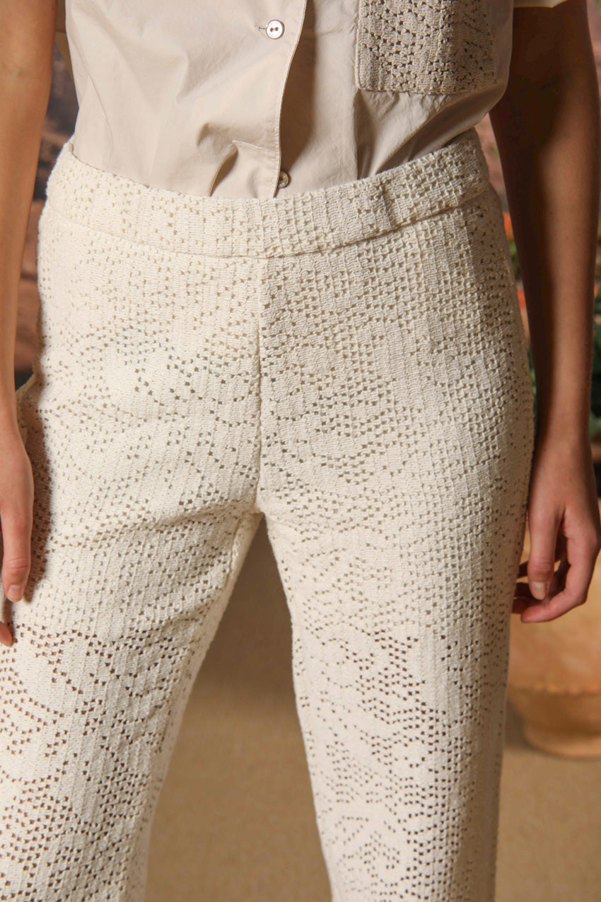 Easy Straight Summer pantalón chino mujer en crochet straight fit