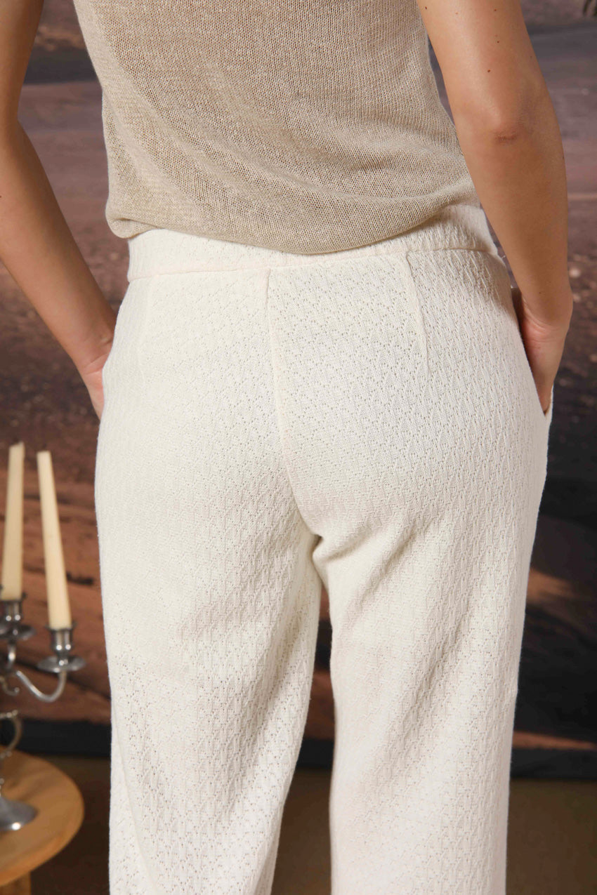 Easy Straight pantalón chino mujer en malla jersey straight fit