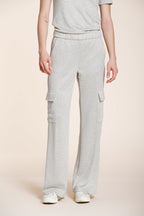 Easy Straight pantalon cargo jogger femme en tricot lurex straight fit