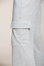 Easy Straight Hose Cargo Jogger Damen aus Trikot Lurex straight fit