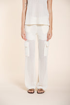 Easy Straight Hose Cargo Jogger Damen aus Häkelstrick straight fit