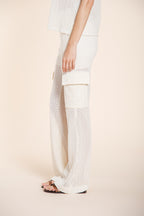 Easy Straight Hose Cargo Jogger Damen aus Häkelstrick straight fit