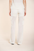 Easy Straight Hose Cargo Jogger Damen aus Häkelstrick straight fit