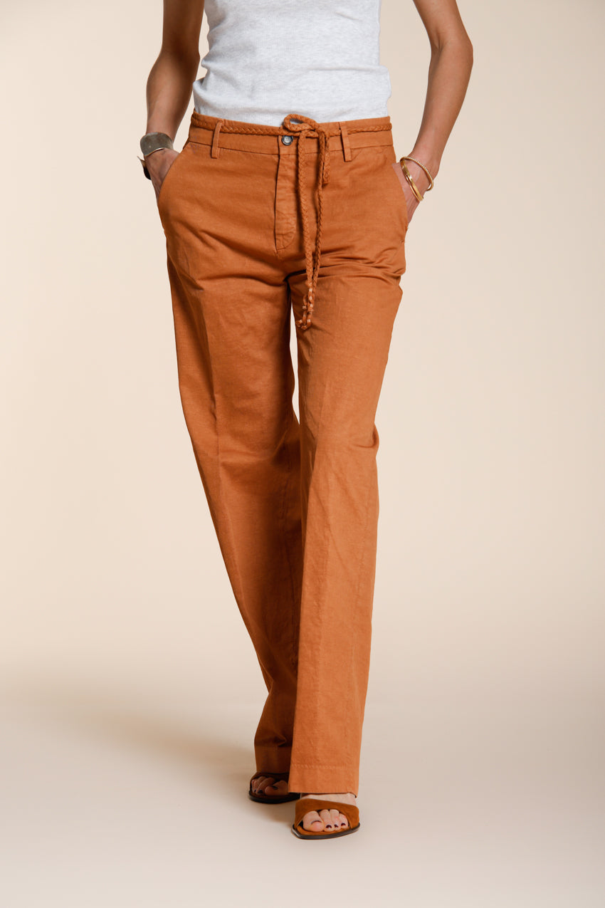New York Straight women's chino pants in cotton and linen twill straight fit