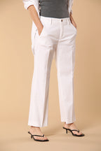 New York Cropped pantalón chino mujer en gabardina straight fit
