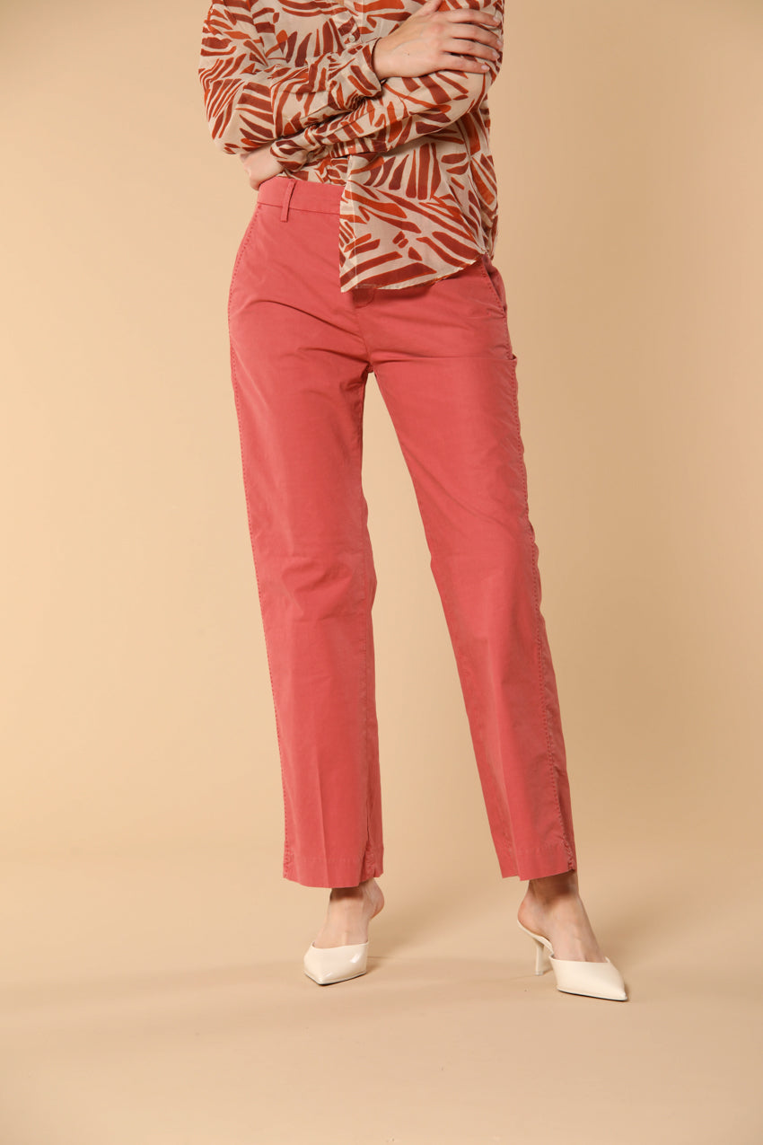 New York Cropped pantalones chinos para mujer de gabardina straight fit 
