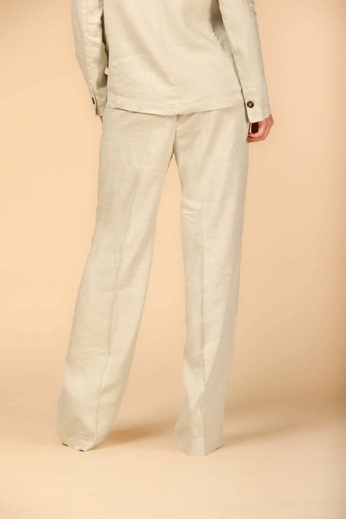 Image 4 of women's chino pants, New York Straight model, in Mason's stucco color