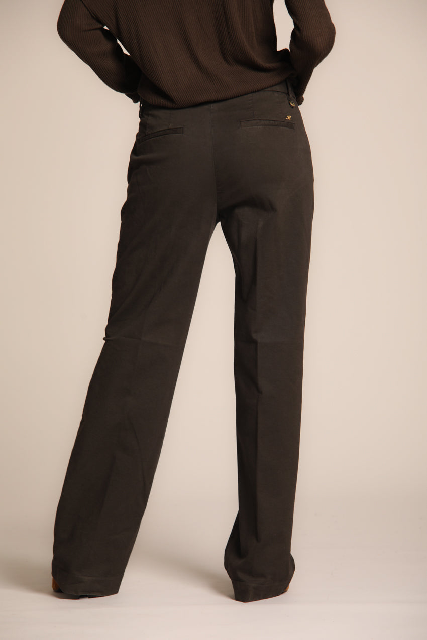 New York Straight pantalon chino femme en gabardine coupe straight