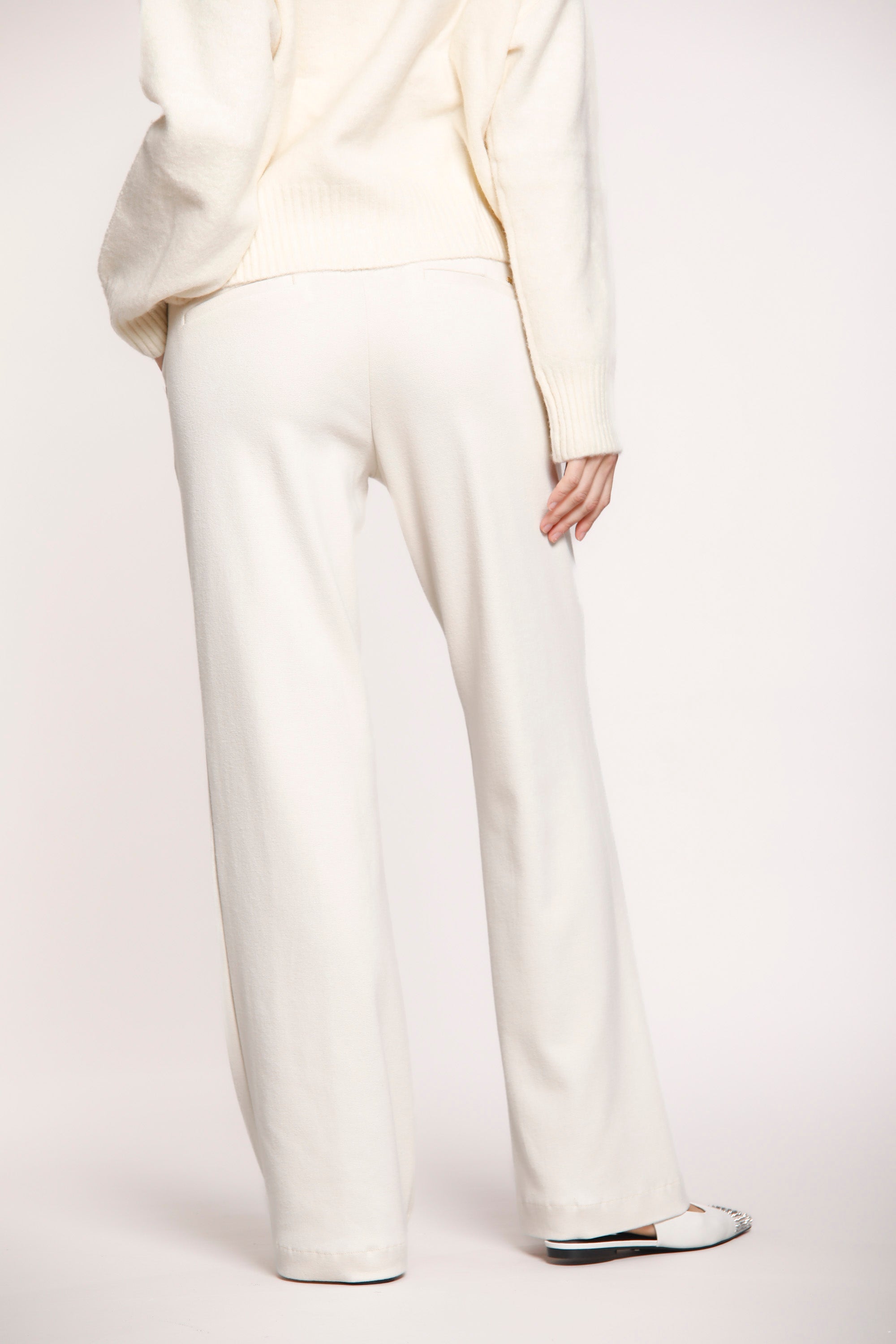 Easy Straight pantalón chino mujer en jersey ajuste straight