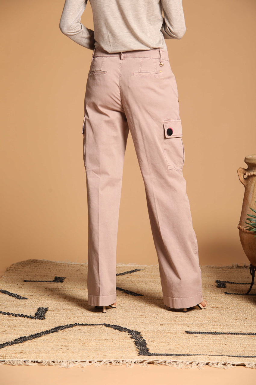 Victoria pantalón cargo mujer en gabardina ajuste straight ①