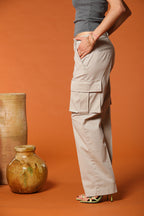 Victoria pantalone cargo donna in modal straight fit