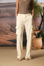 Victoria pantalón cargo mujer en modal straight fit