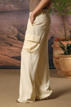 Victoria pantalón cargo mujer en modal straight fit