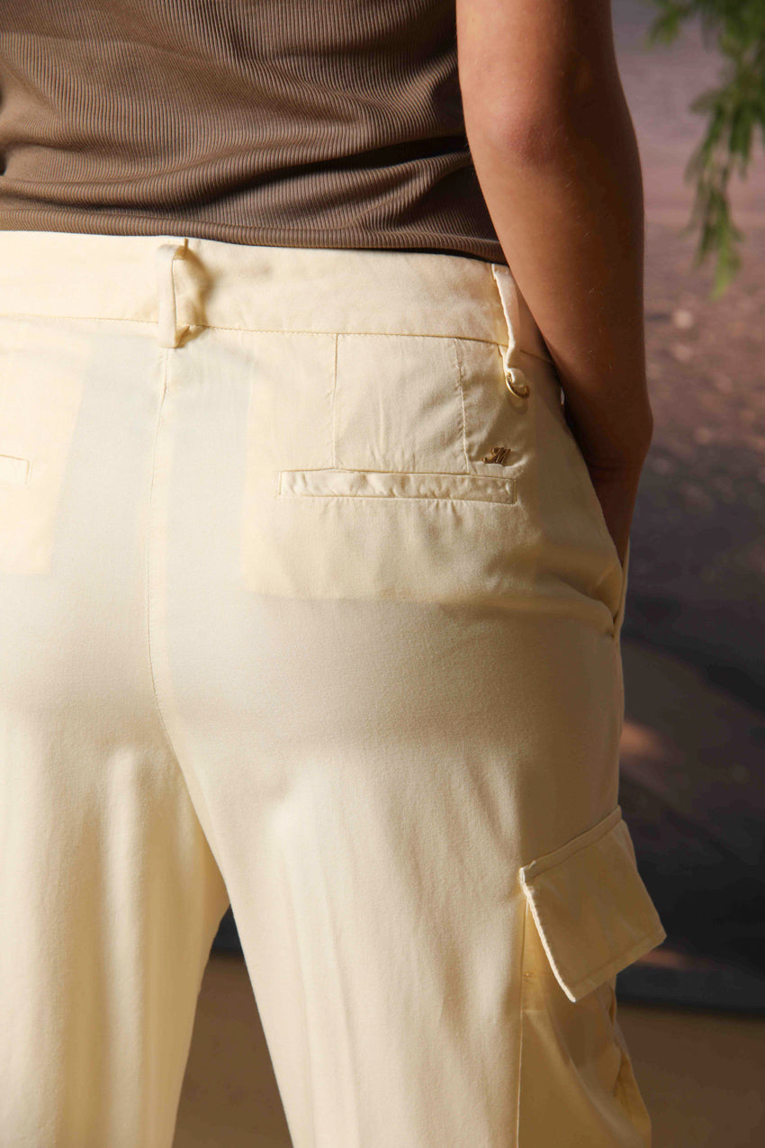 Victoria pantalón cargo mujer en modal straight fit