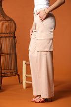 Victoria pantalón cargo mujer en modal straight fit