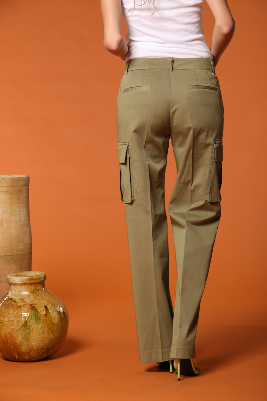 Victoria pantalón cargo mujer en modal straight fit