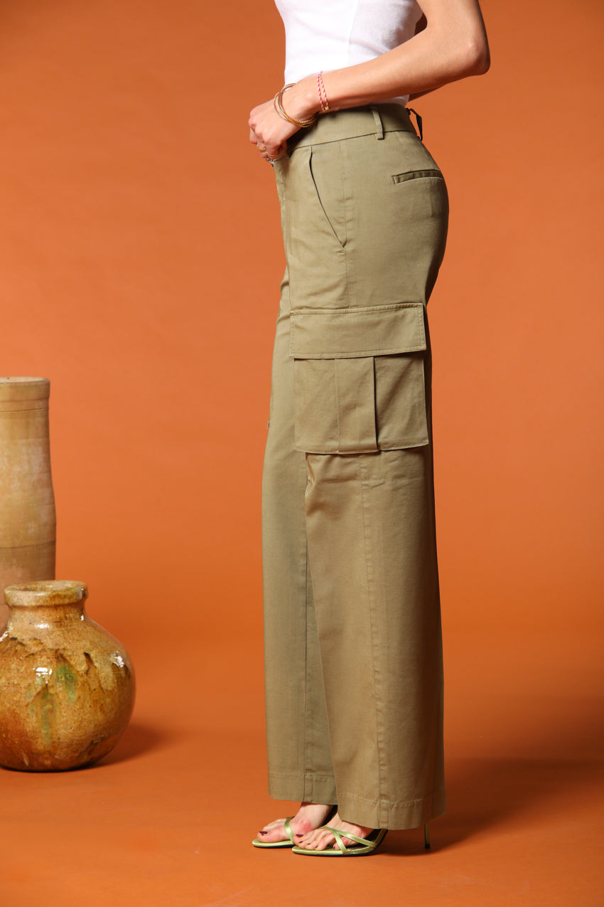 Victoria pantalón cargo mujer en modal straight fit