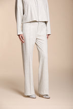 Foto 4 New York Straight pantalone chino donna in jersey flanella straight fit