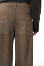 New York Palazzo women’s chino trousers in gabardine, wide leg