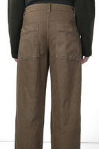 New York Palazzo women’s chino trousers in gabardine, wide leg