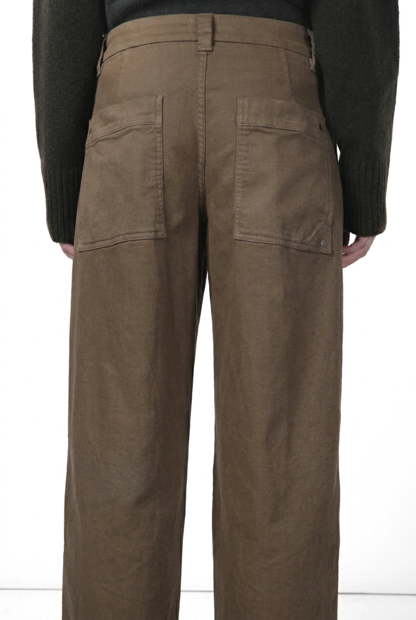 New York Palazzo women’s chino trousers in gabardine, wide leg