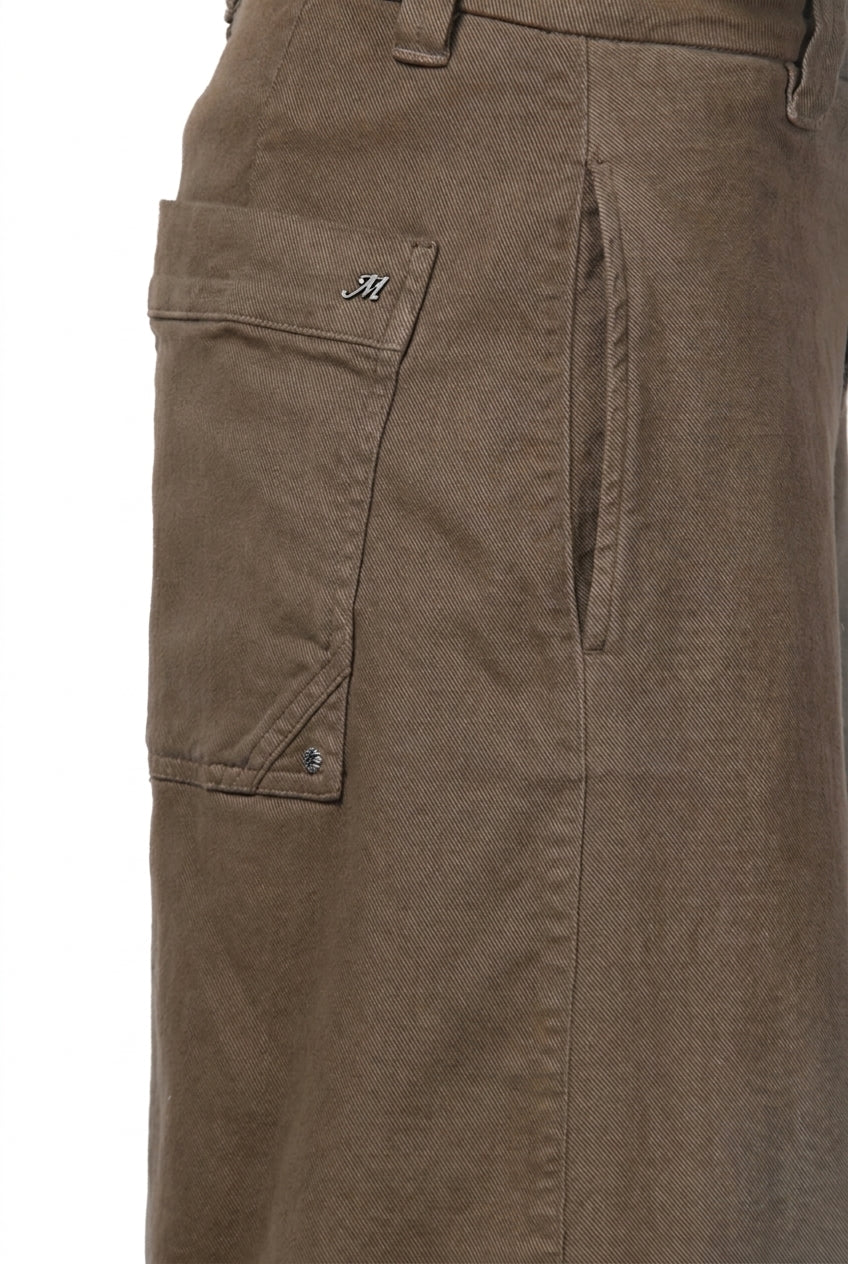 New York Palazzo women’s chino trousers in gabardine, wide leg