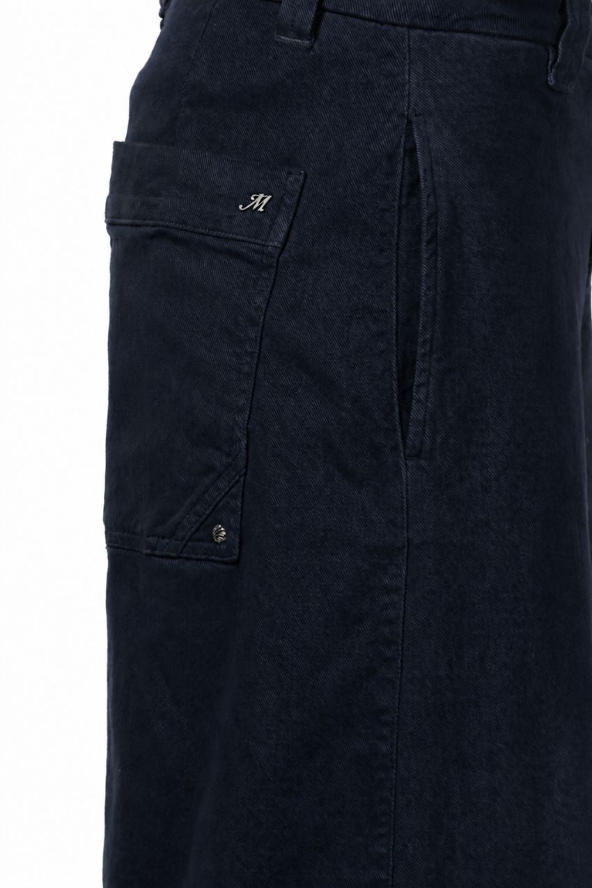 New York Palazzo pantalone chino donna in gabardina wide leg