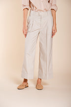 New York Wide pantalón chino mujer en tela de paracaídas wide leg