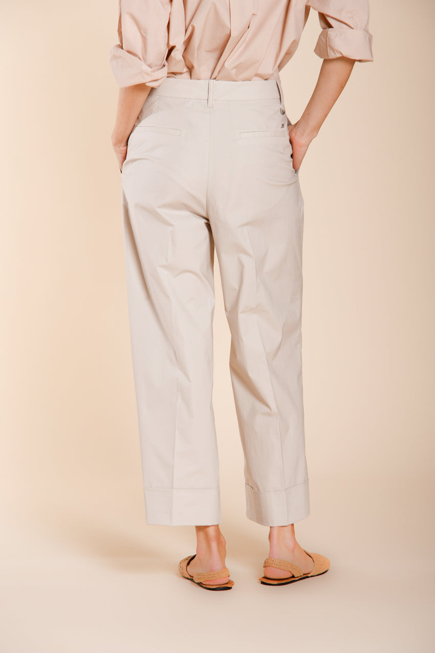New York Wide pantalón chino mujer en tela de paracaídas wide leg