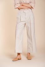 New York Wide pantalón chino mujer en tela de paracaídas wide leg