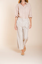 New York Wide pantalón chino mujer en tela de paracaídas wide leg