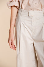 New York Wide pantalón chino mujer en tela de paracaídas wide leg