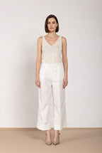 New York Wide women's chino pants in parachute canvas wide leg