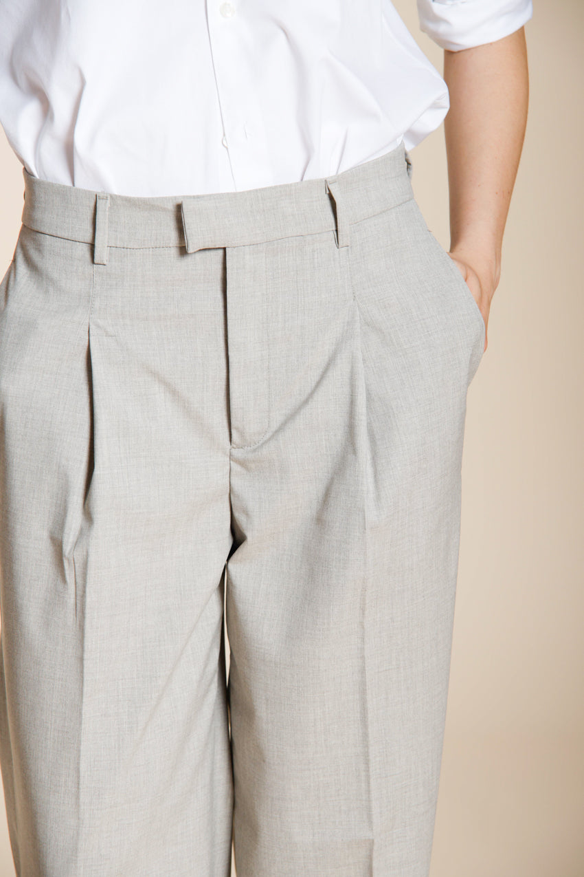 New York Wide Sartoriale women's chino pants in travel wool wide leg