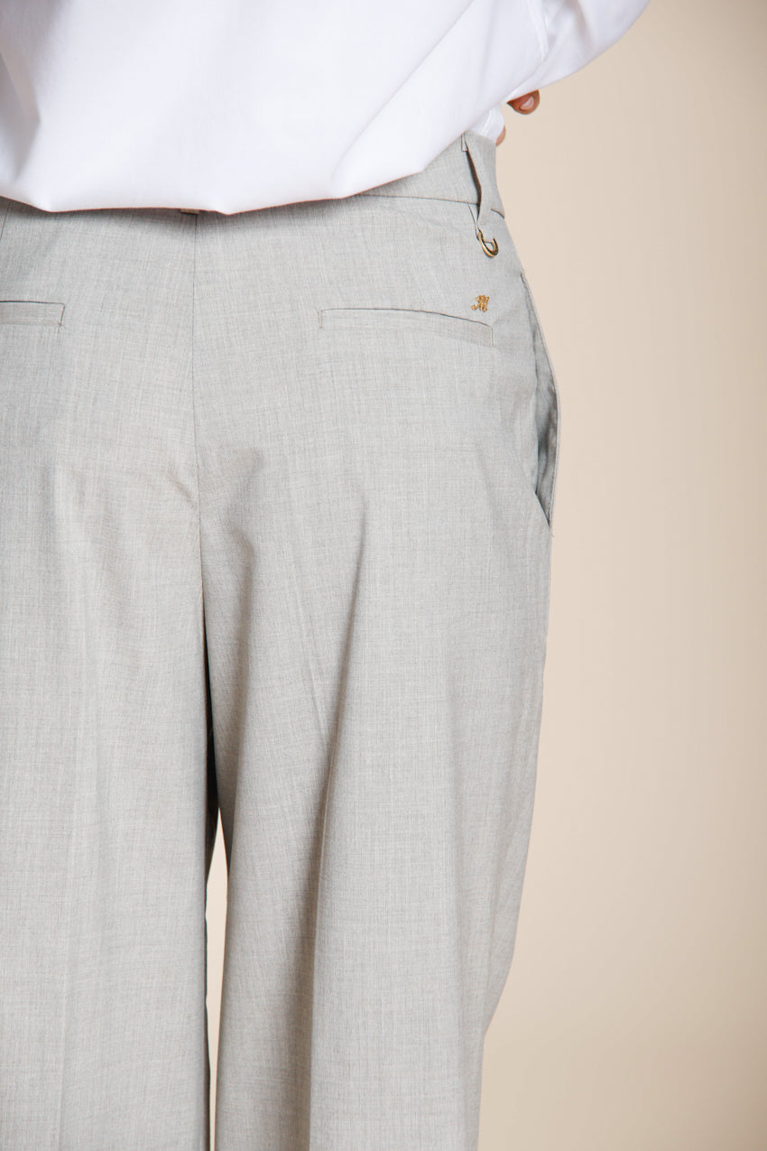 New York Wide Sartoriale women's chino pants in travel wool wide leg