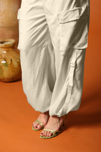 Francis pantalón cargo jogger mujer en algodón modal wide leg