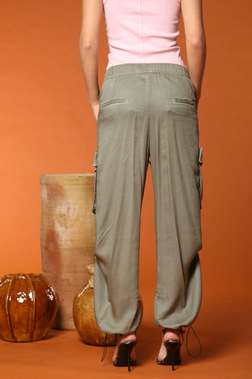 Francis pantalón cargo jogger mujer en algodón modal wide leg 
