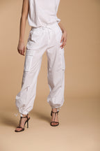 Francis pantalón cargo jogger mujer en popelina wide leg 