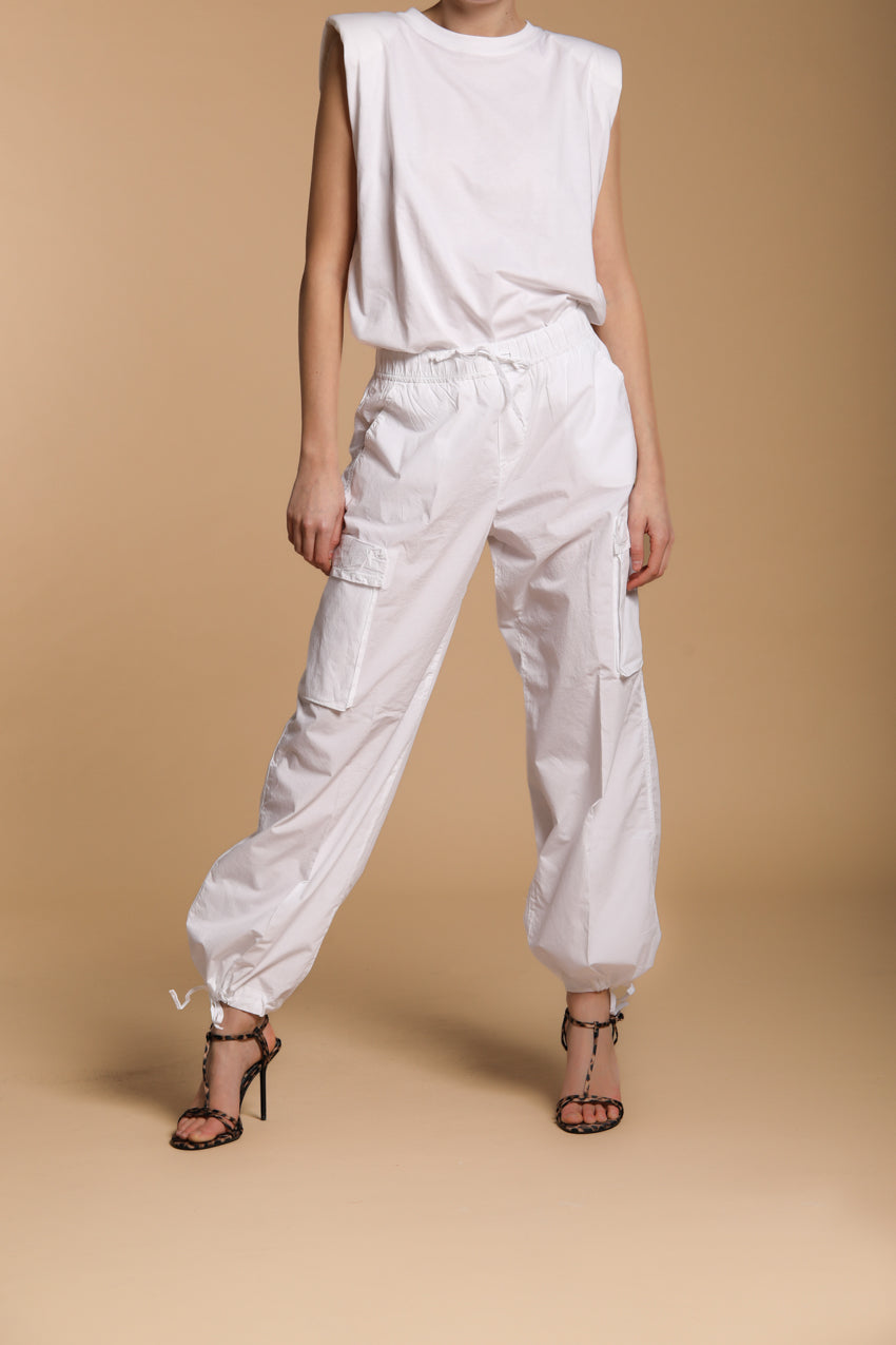Francis pantalón cargo jogger mujer en popelina wide leg 
