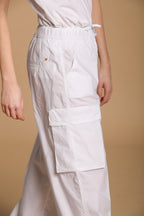 Francis pantalón cargo jogger mujer en popelina wide leg 