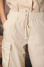 Francis pantalón cargo jogger mujer en popelina wide leg 