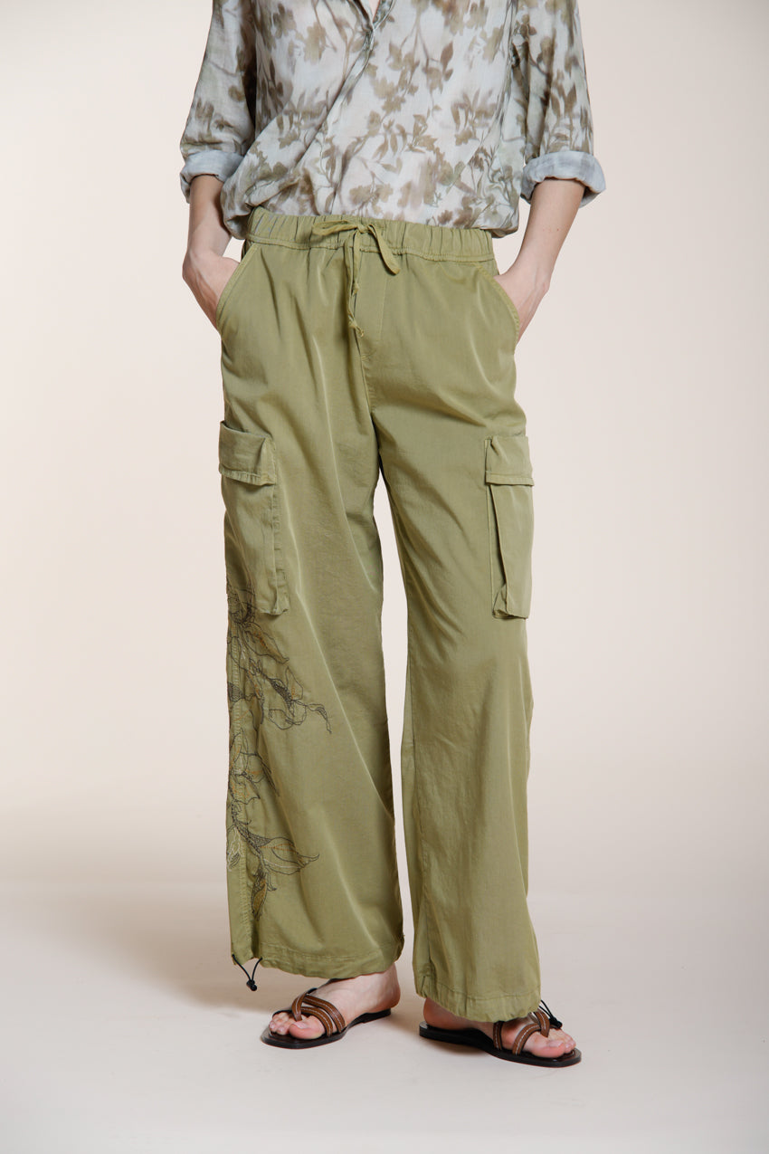 Francis Hose Cargo Damen aus Twill wide leg