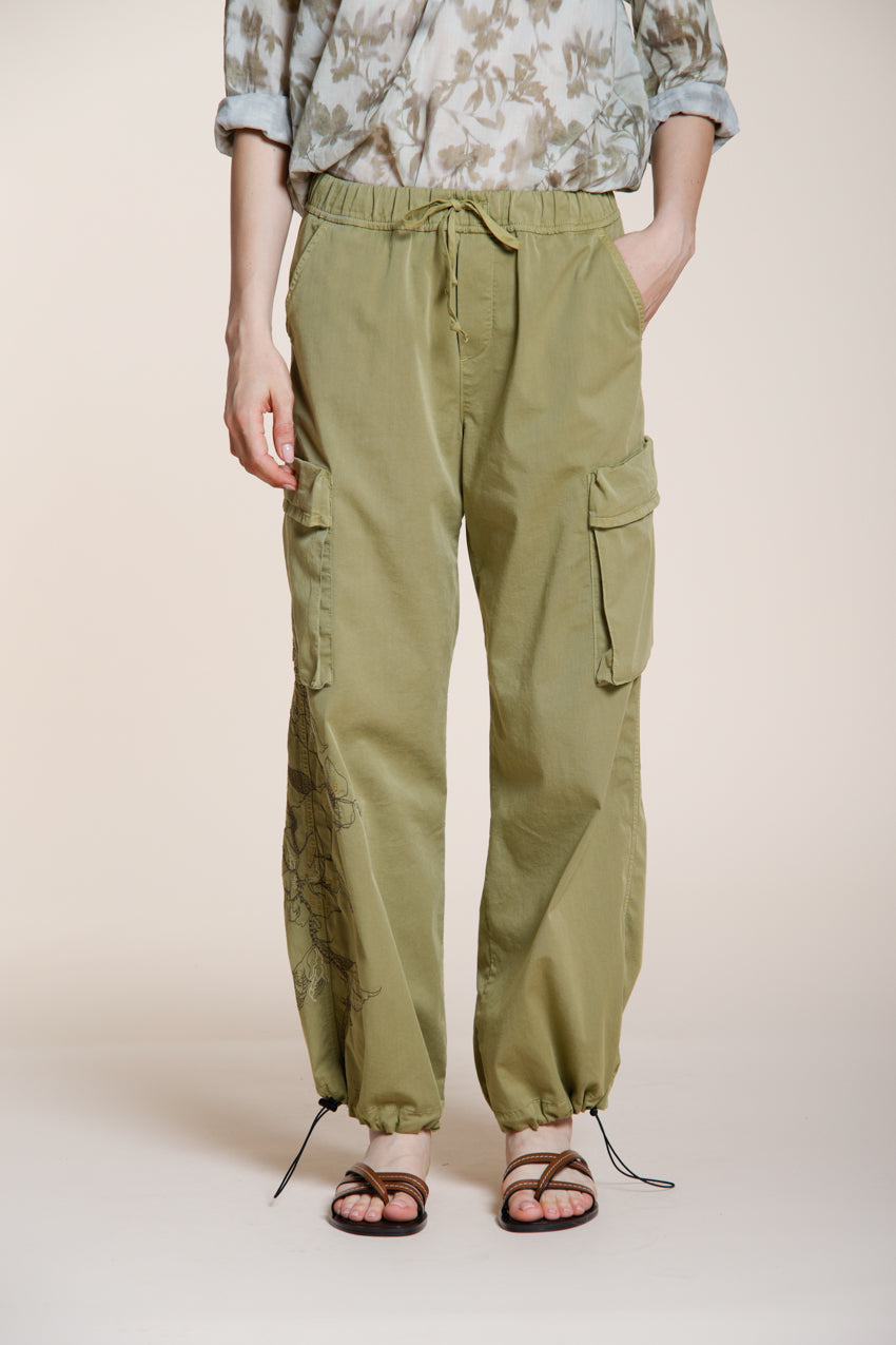Francis Hose Cargo Damen aus Twill wide leg