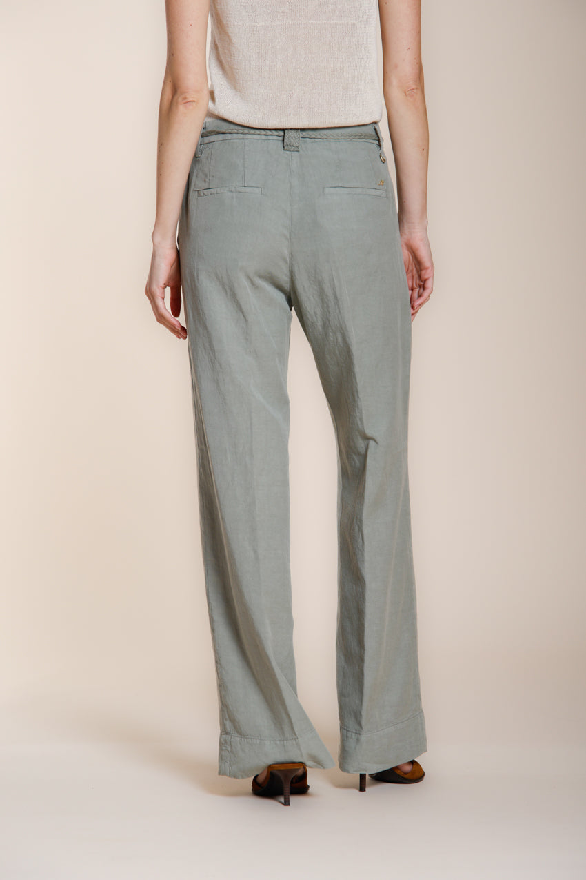 New York Studio women's chino pants in cotton and linen twill straight fit