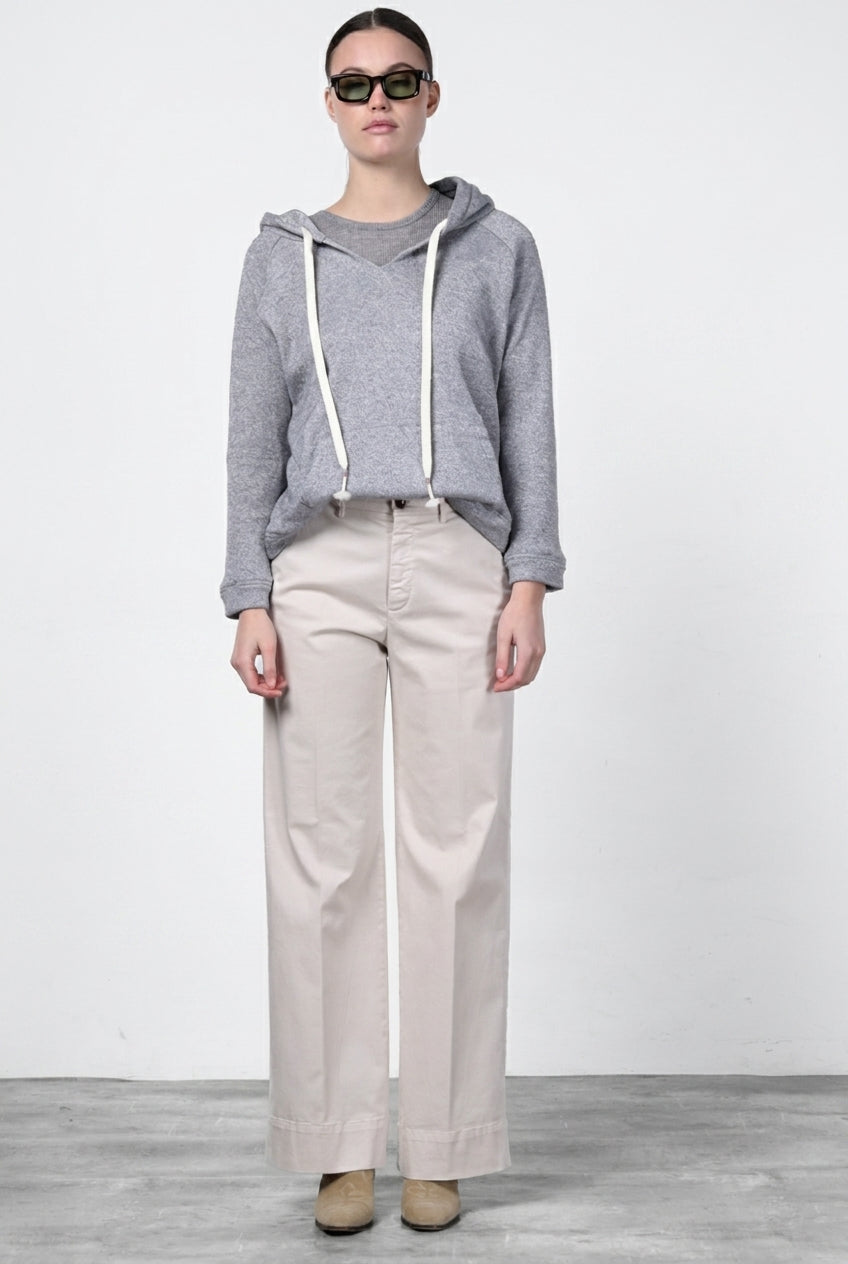 New York Studio Damen-Chinohose aus Satin, Straight Fit