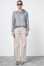 New York Studio Damen-Chinohose aus Satin, Straight Fit